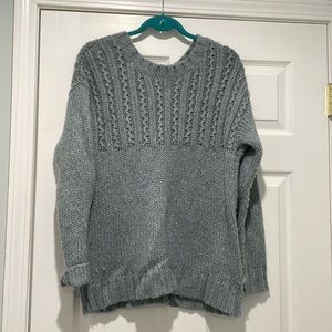 Aerie light blue open back tie sweater